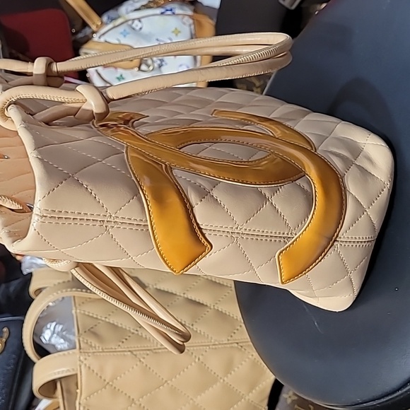 Chanel Cambon Line Tote Bag Calf Beige - Picture 4 of 14